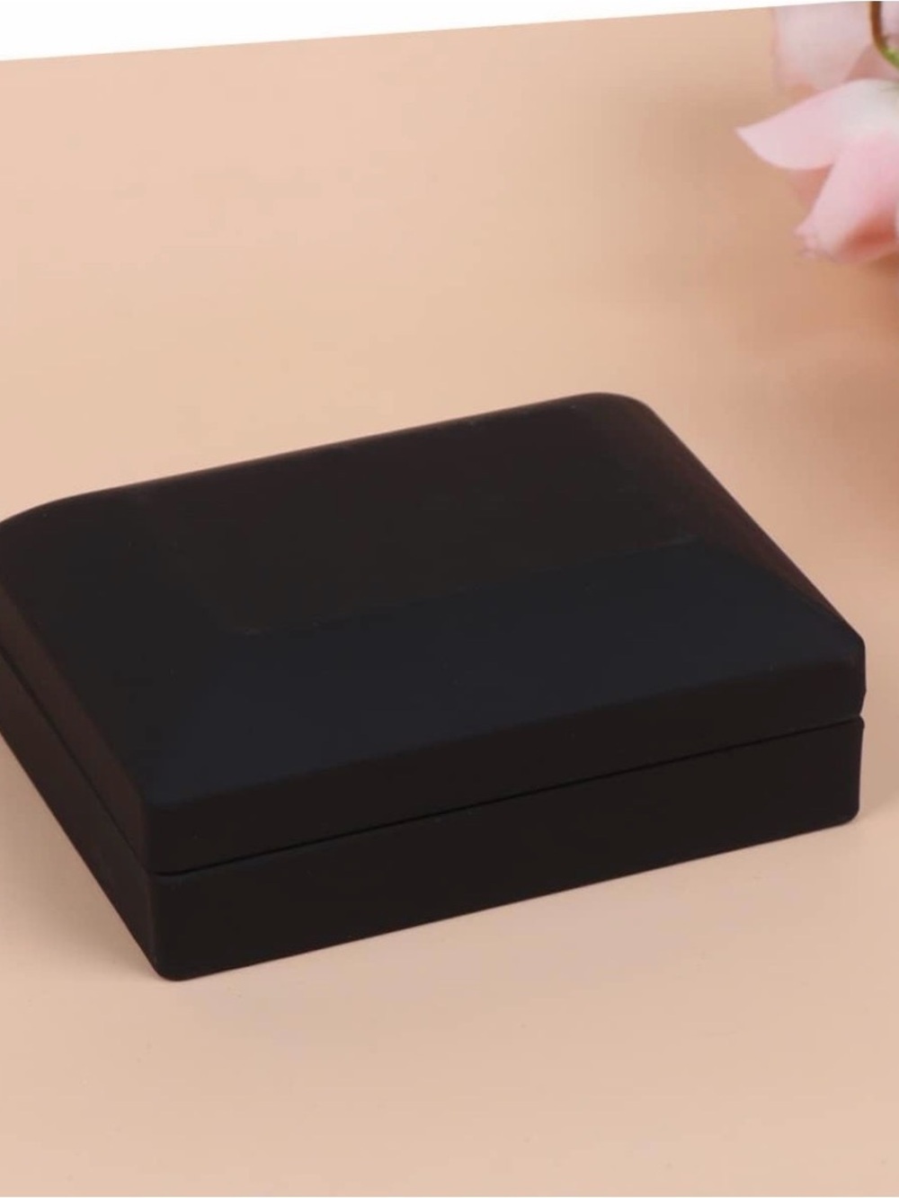 Jewelry box LED Lighted Black Velvet - Picture 2 of 4